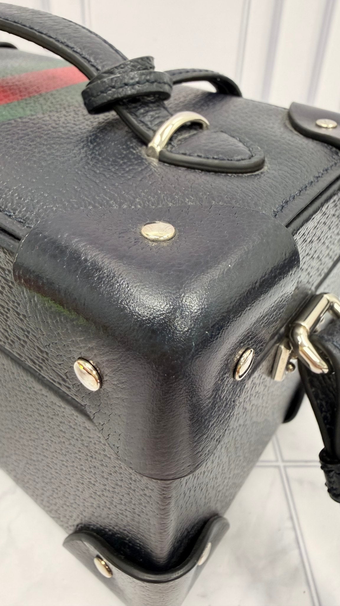 Gucci Navy Calfskin Leather Savory Watch Case 