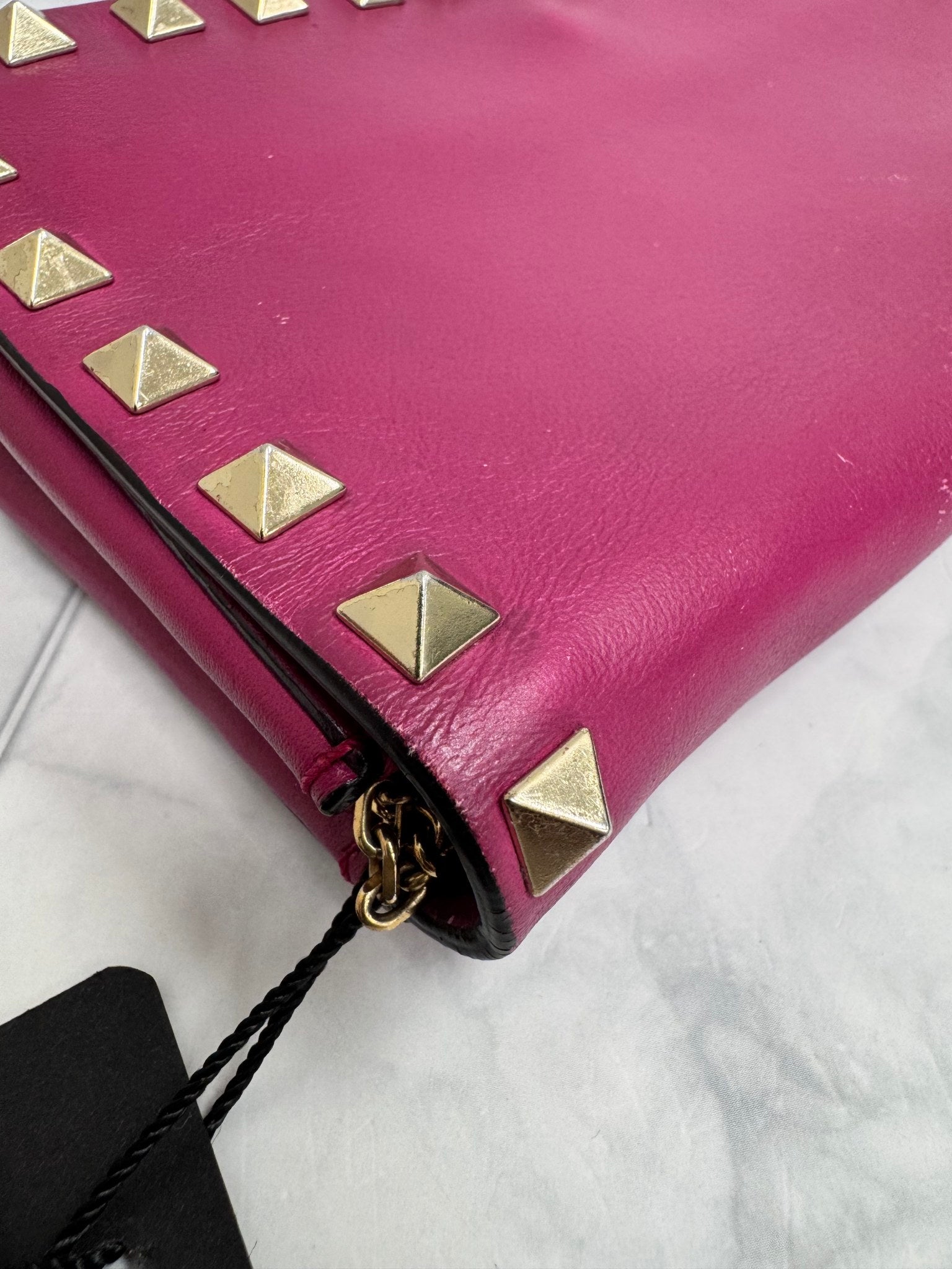 Valentino Fuchsia Leather Rockstud Small Crossbody Bag