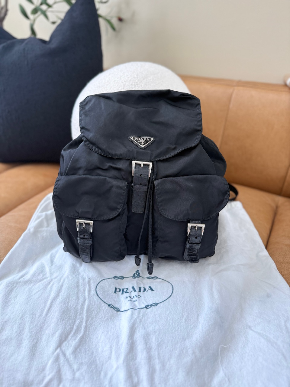 Prada Black Nylon Backpack