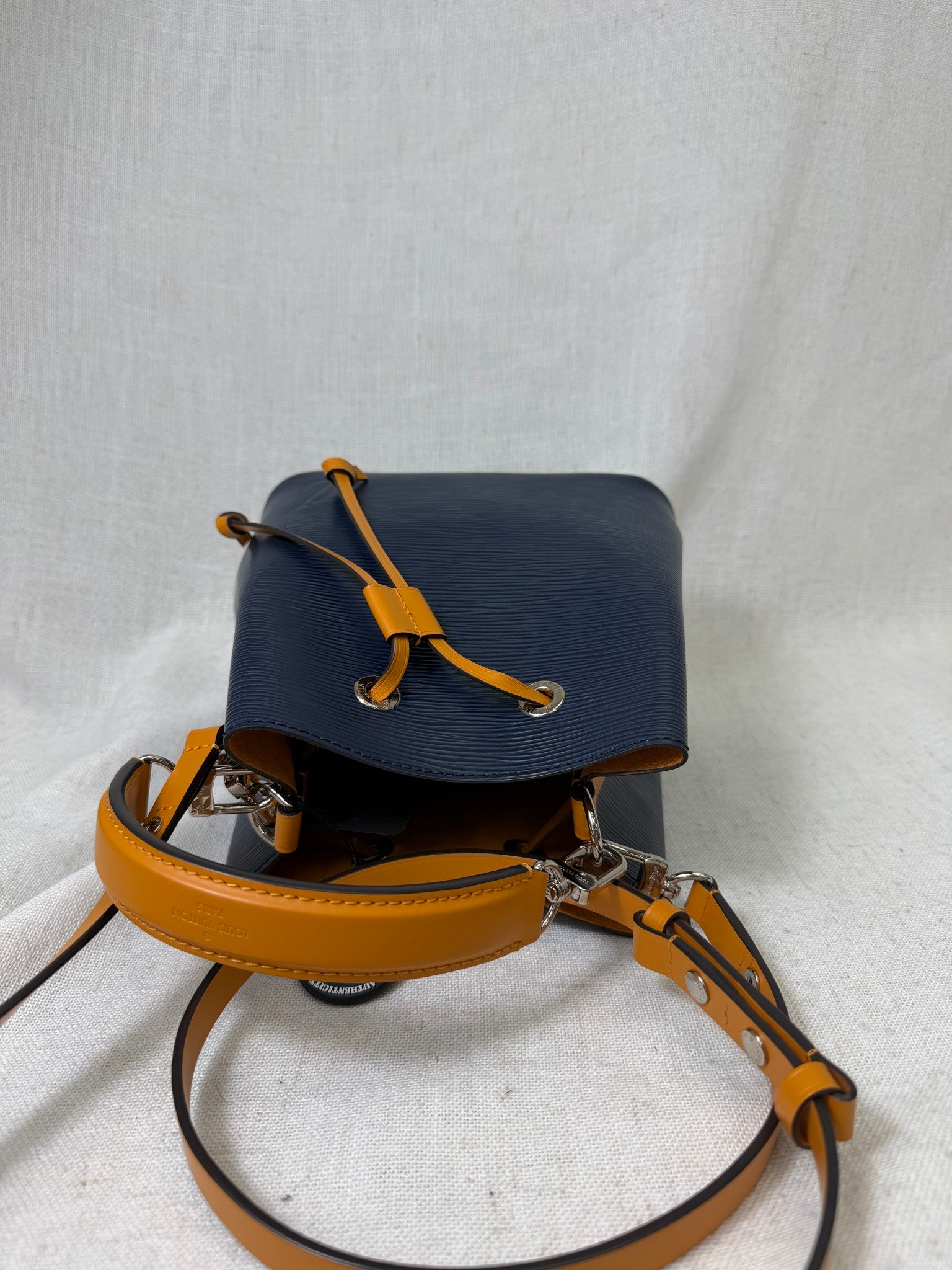 LIKE NEW - Louis Vuitton Navy Epi Leather Neon BB Handbag 