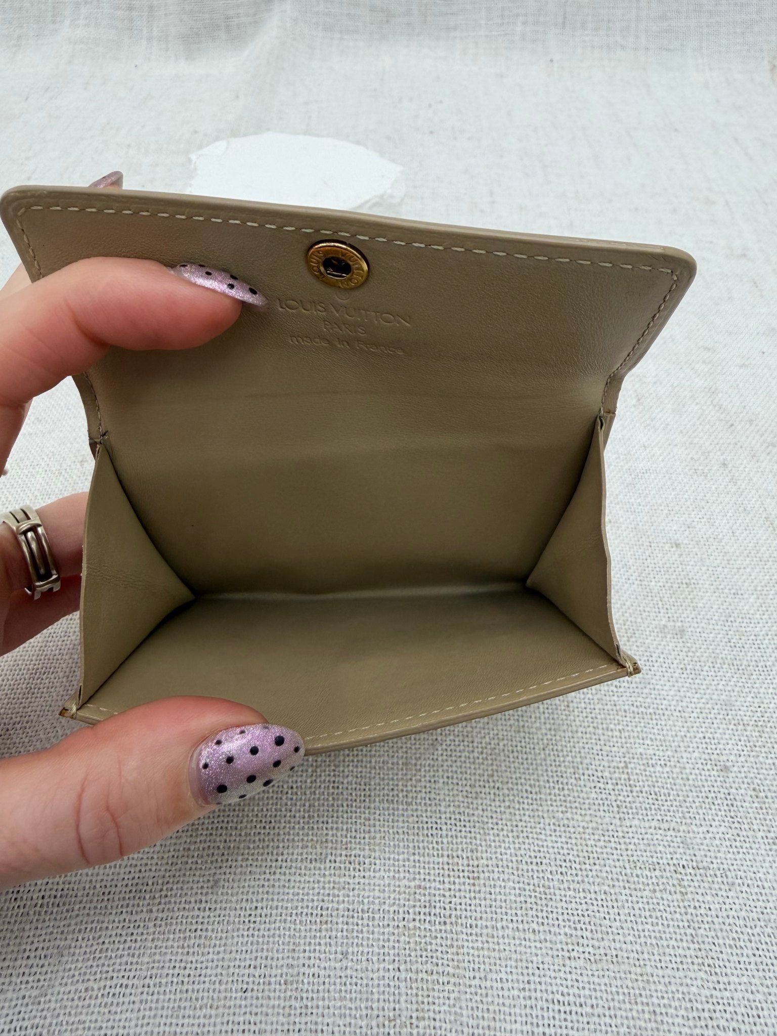 Louis Vuitton Yellow Vernis Compact Wallet