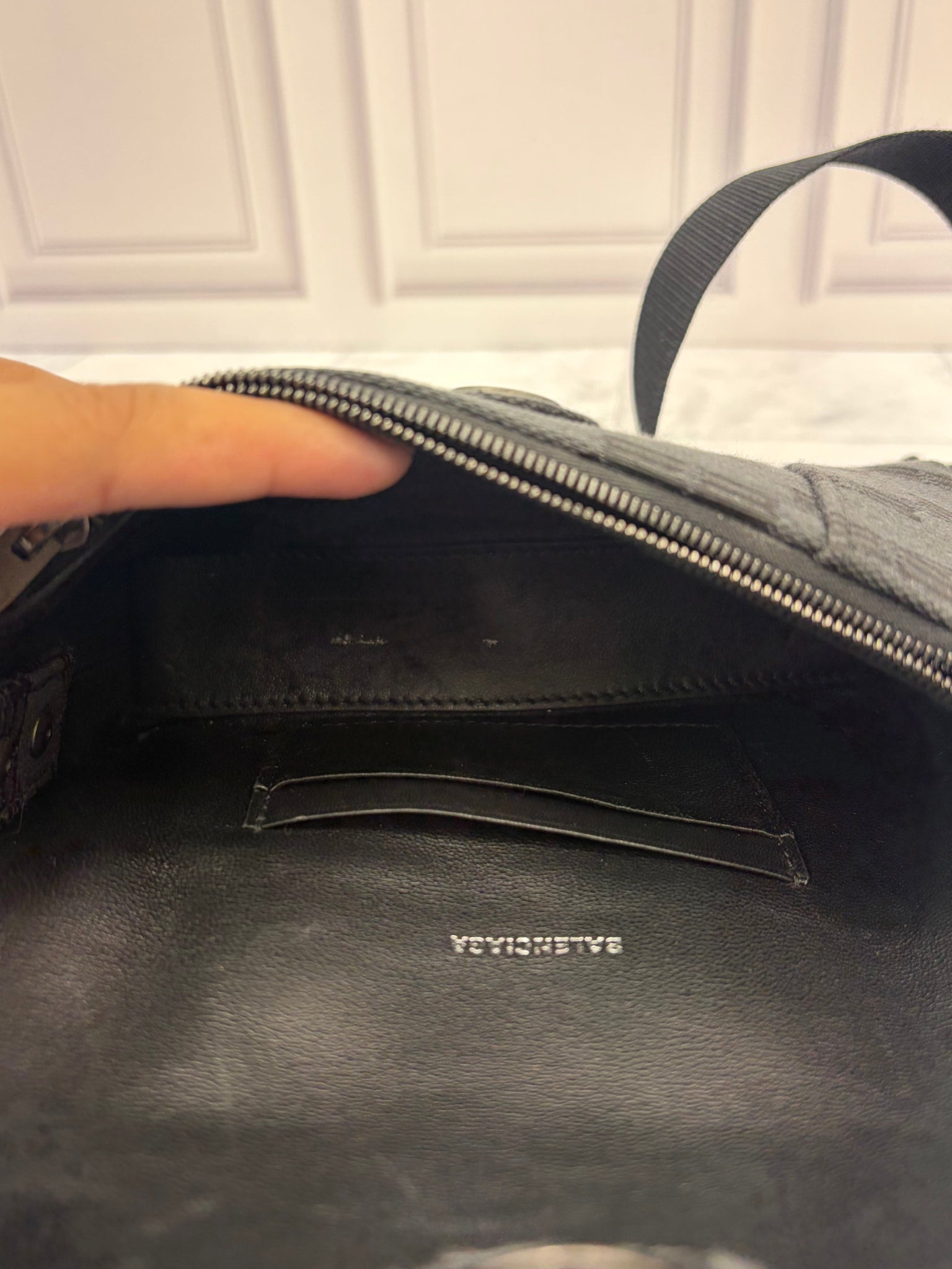 Balenciaga Black BB Jacquard Downtown Crossbody