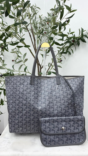 Goyard Grey Coated Canvas St Louis PM Tote Handbag
