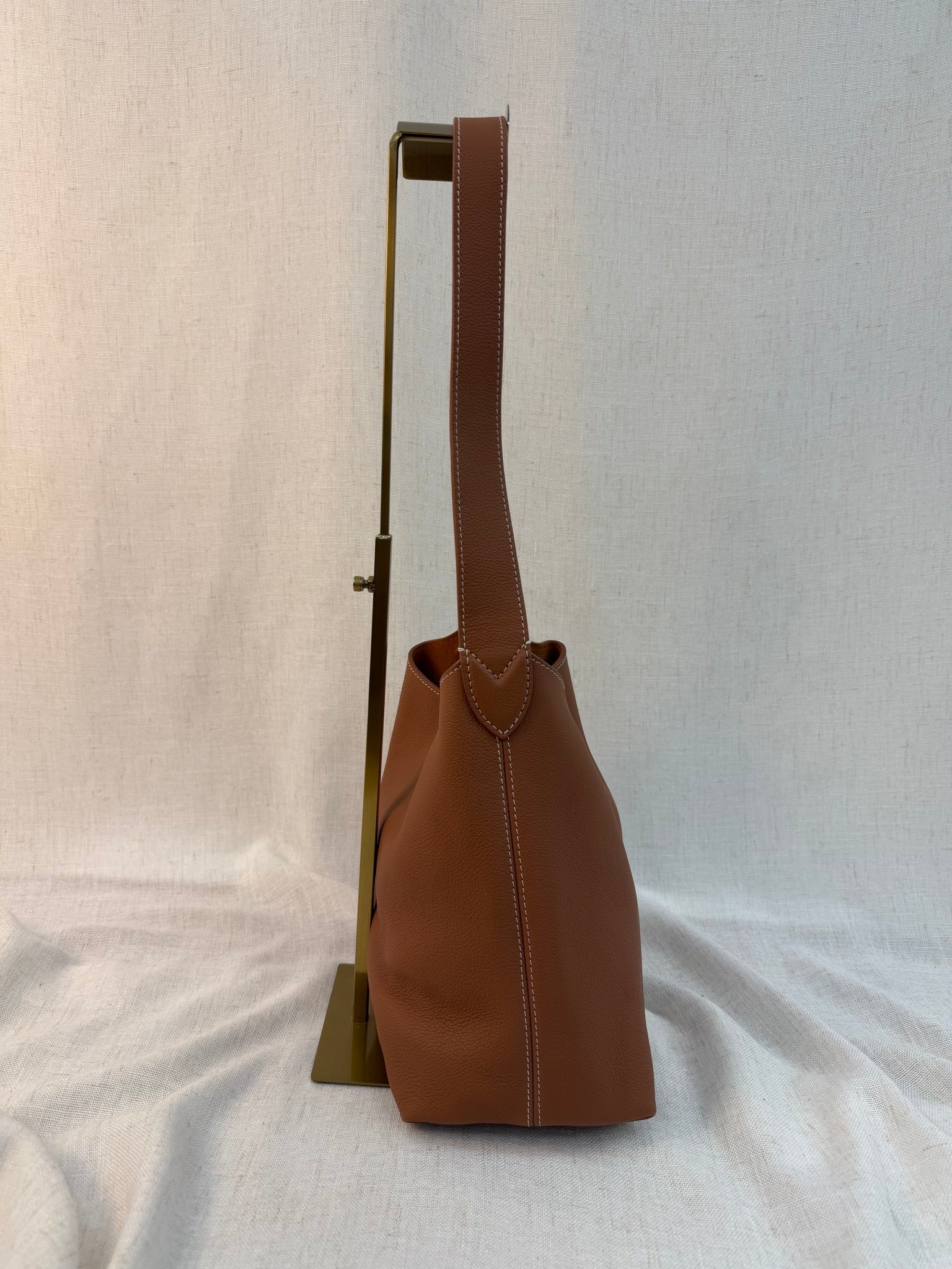 Louis Vuitton Brown Leather Low Key Hobo MM Bag