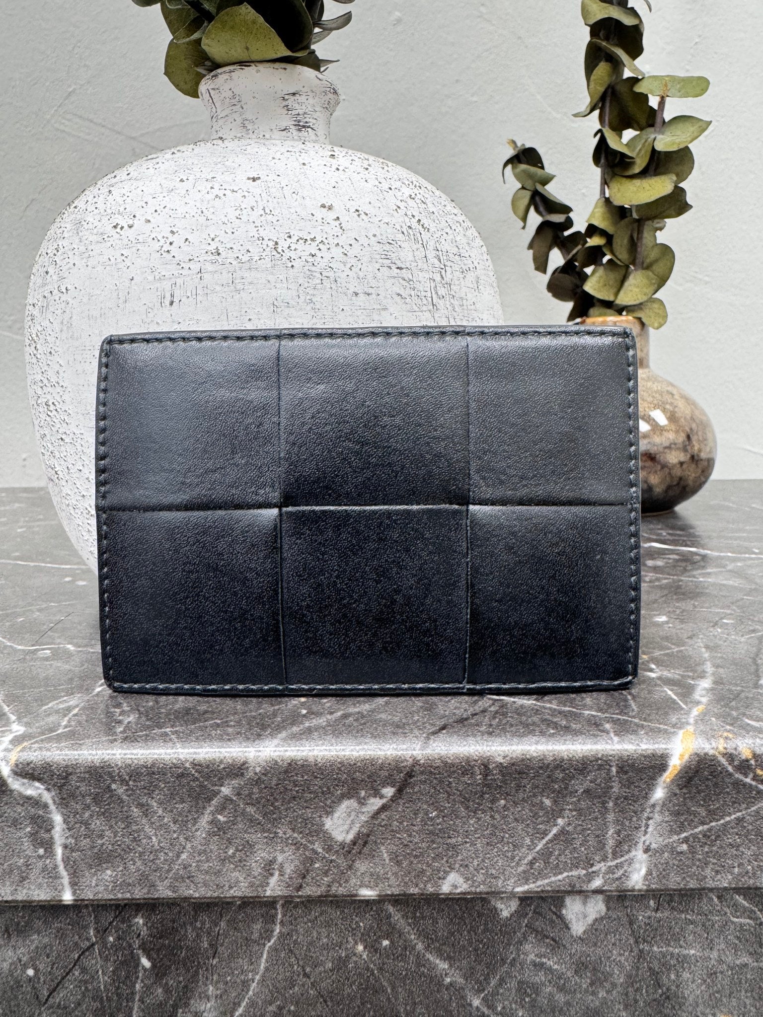 Bottega Veneta Black Cassette Card Case