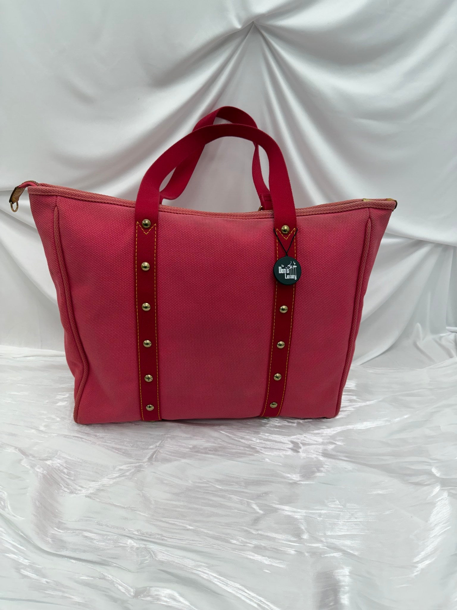 Louis Vuitton Pink Canvas Antigua Cabas GM Tote