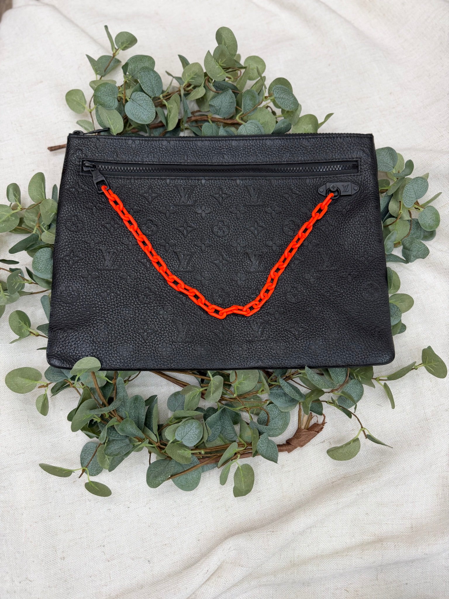 Louis Vuitton Black Monogram Empreinte Leather Virgil Pouch