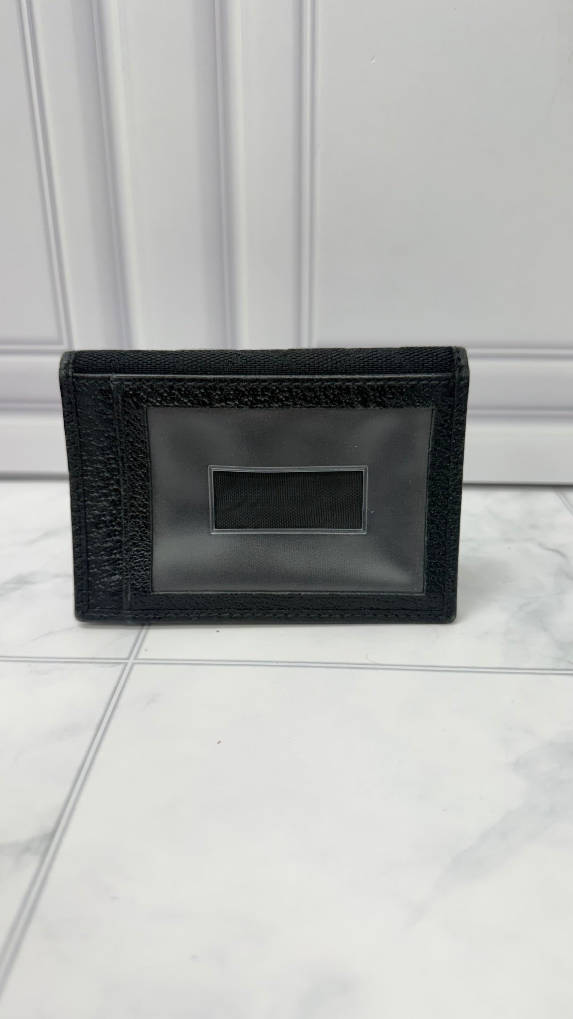 Gucci Black GG Canvas Princy Card Holder 