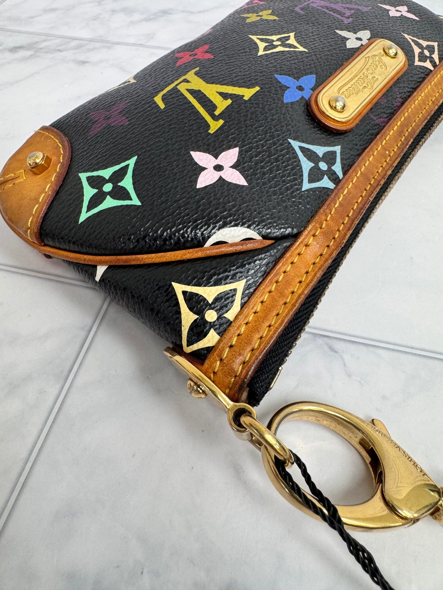 Louis Vuitton Black Monogram Multicolor Pochette Milla MM