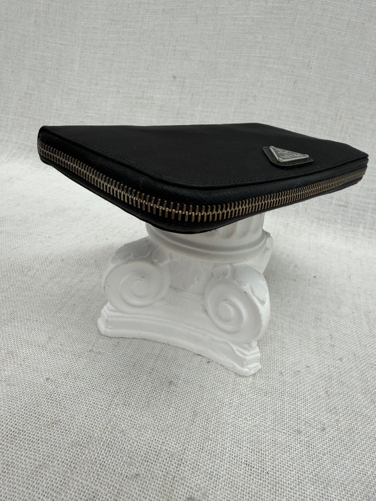 Prada Black Nylon Zippy Wallet