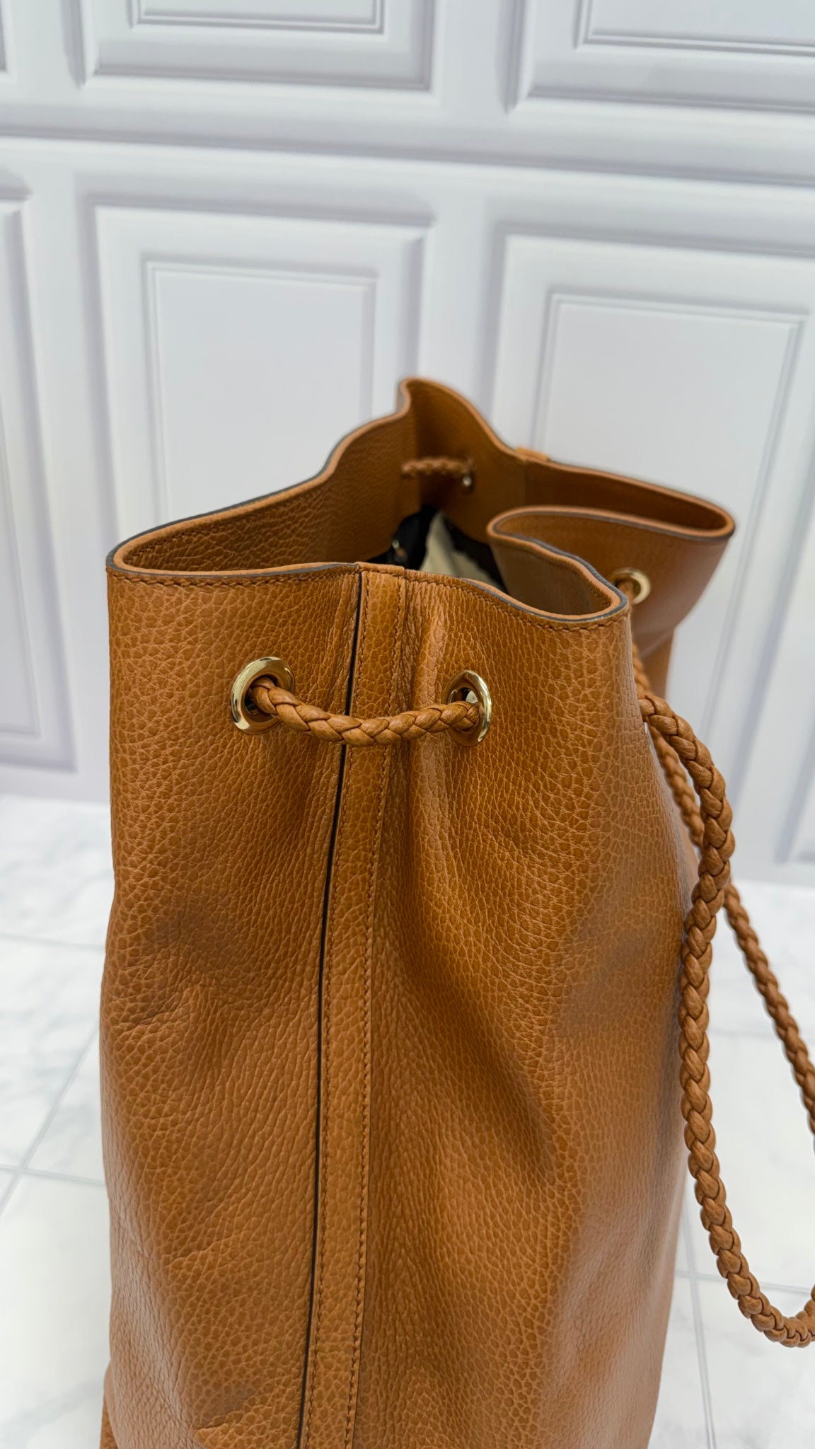 Gucci Brown Leather Gifford Tote