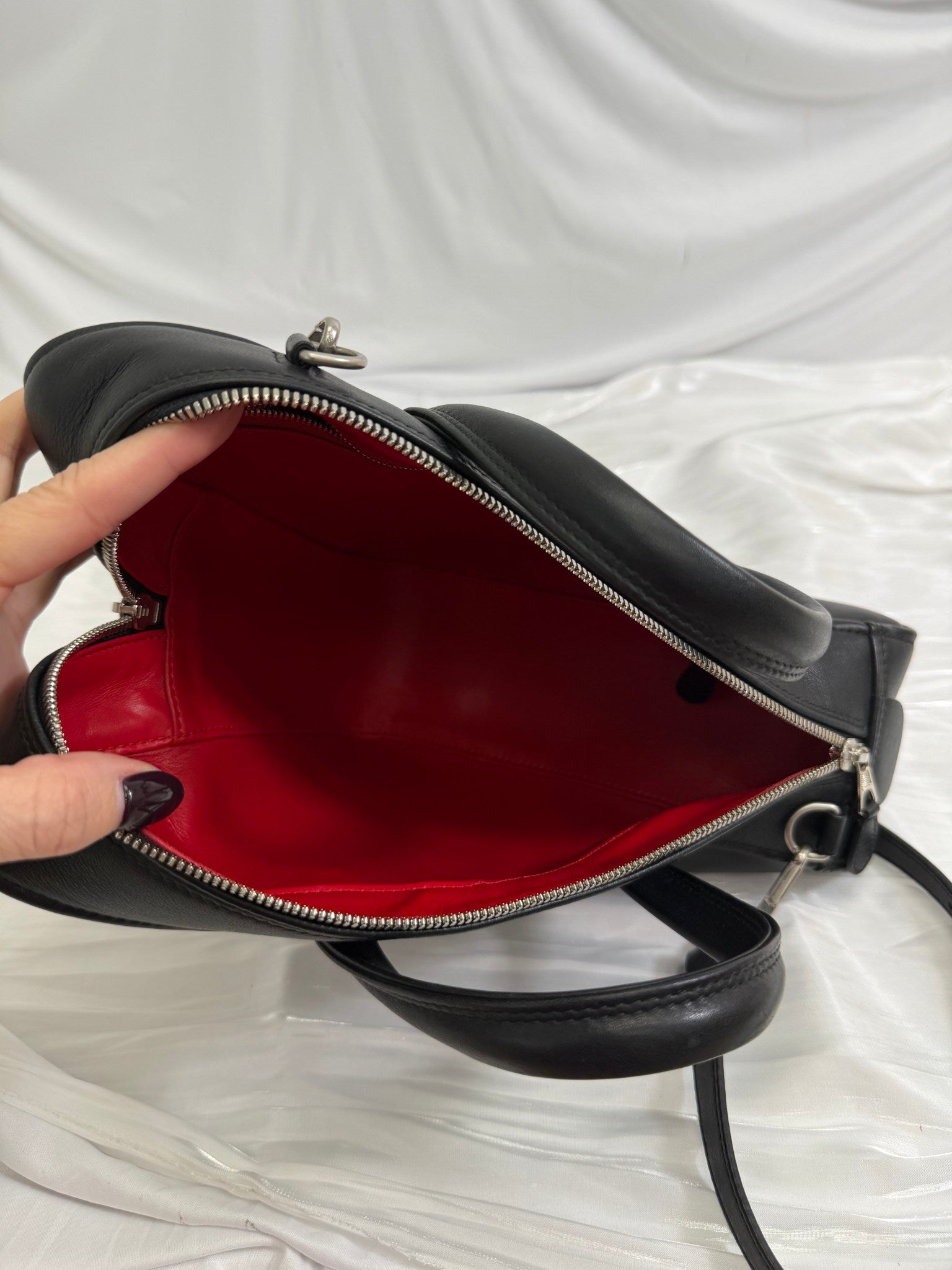 Balenciaga Black Leather Triangle Bag