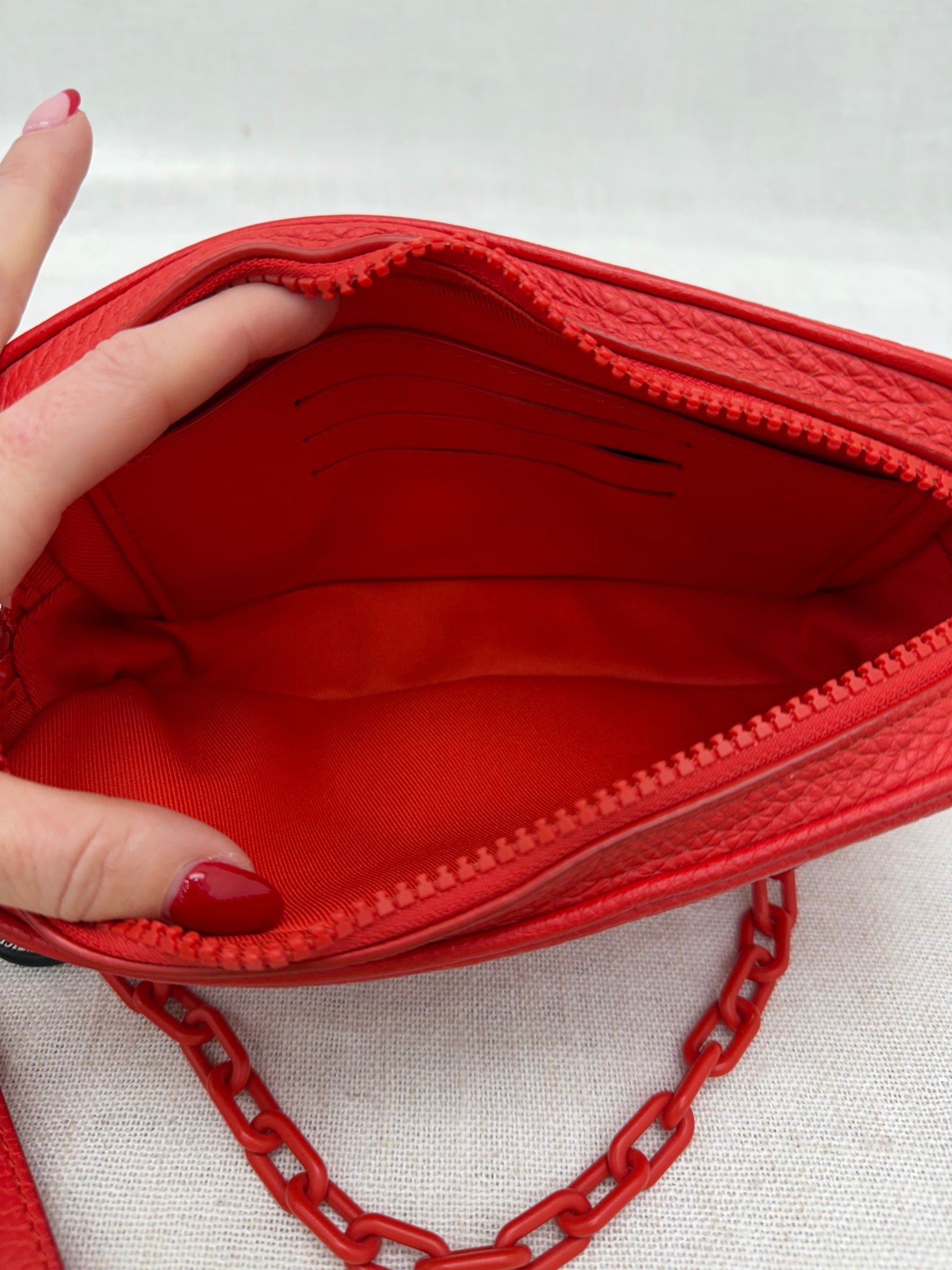 Louis Vuitton X Virgil Red Empreinte Pochette Clutch