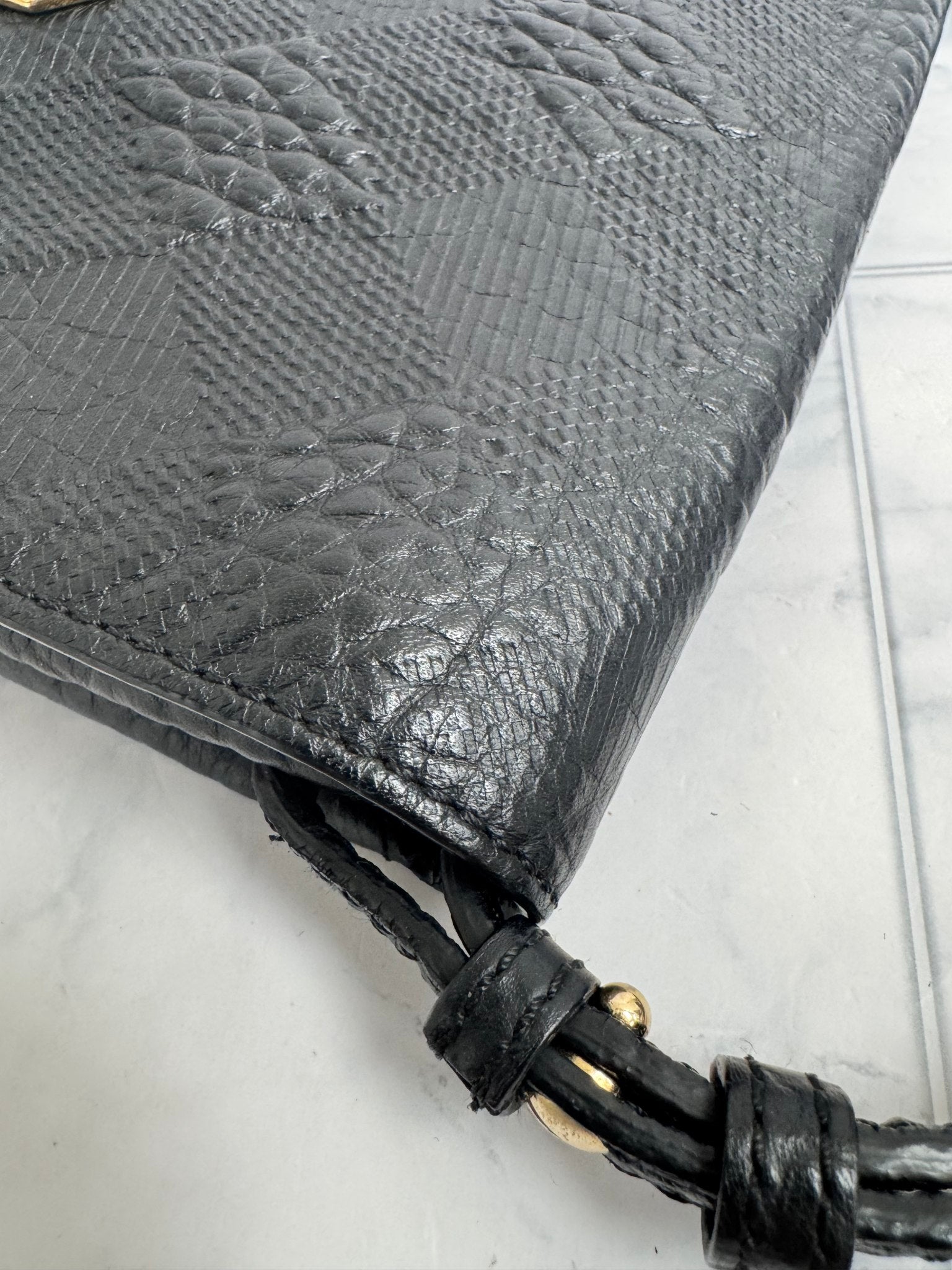Burberry Black Grained Leather Langley Crossbody Bag