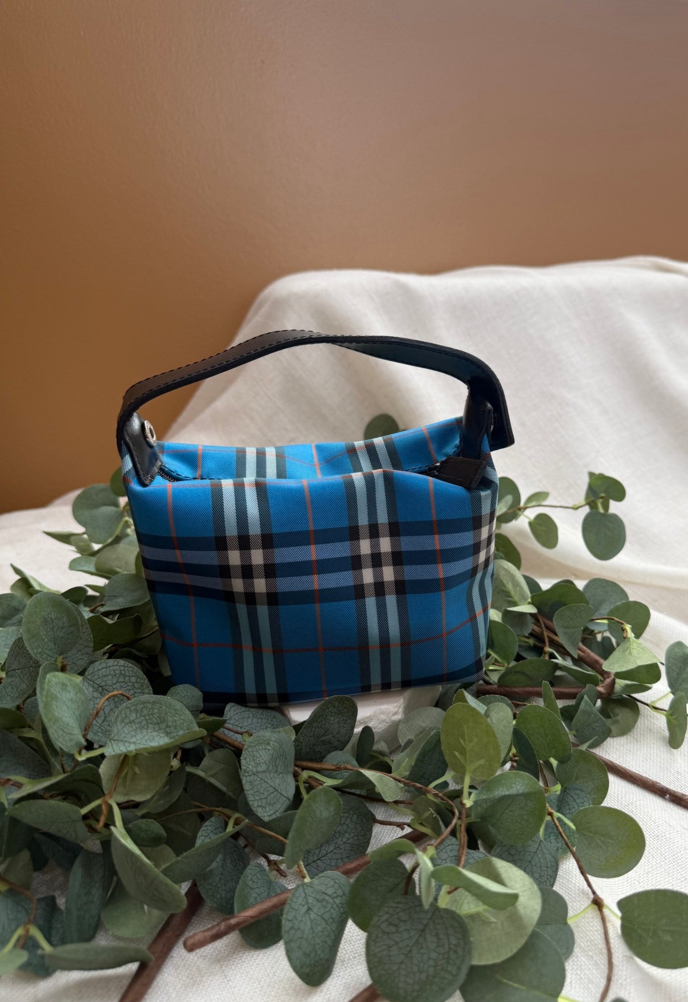 Burberry Blue Nova Check Mini Handbag 