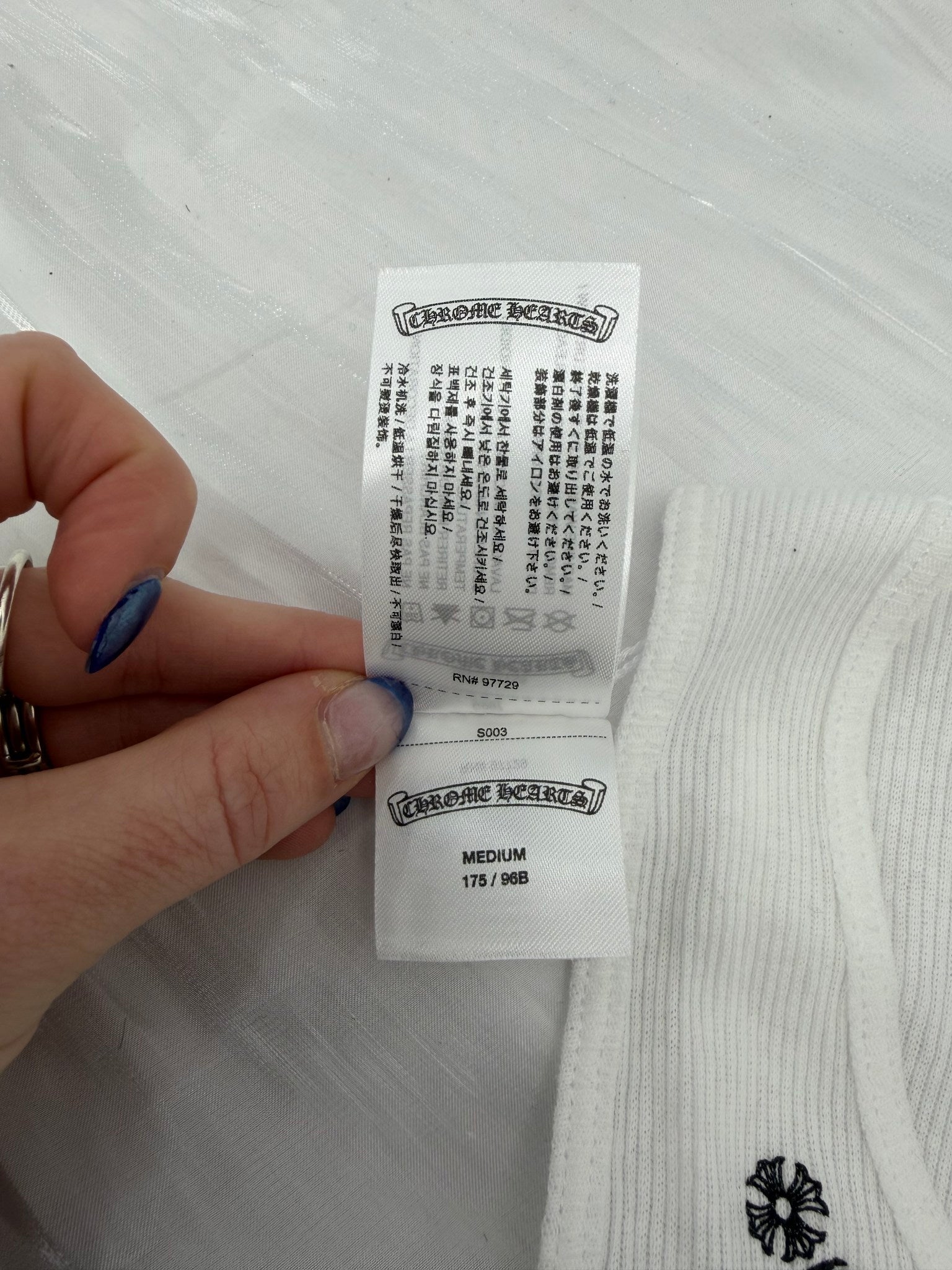 BRAND NEW- Chrome Hearts White Tank Top 