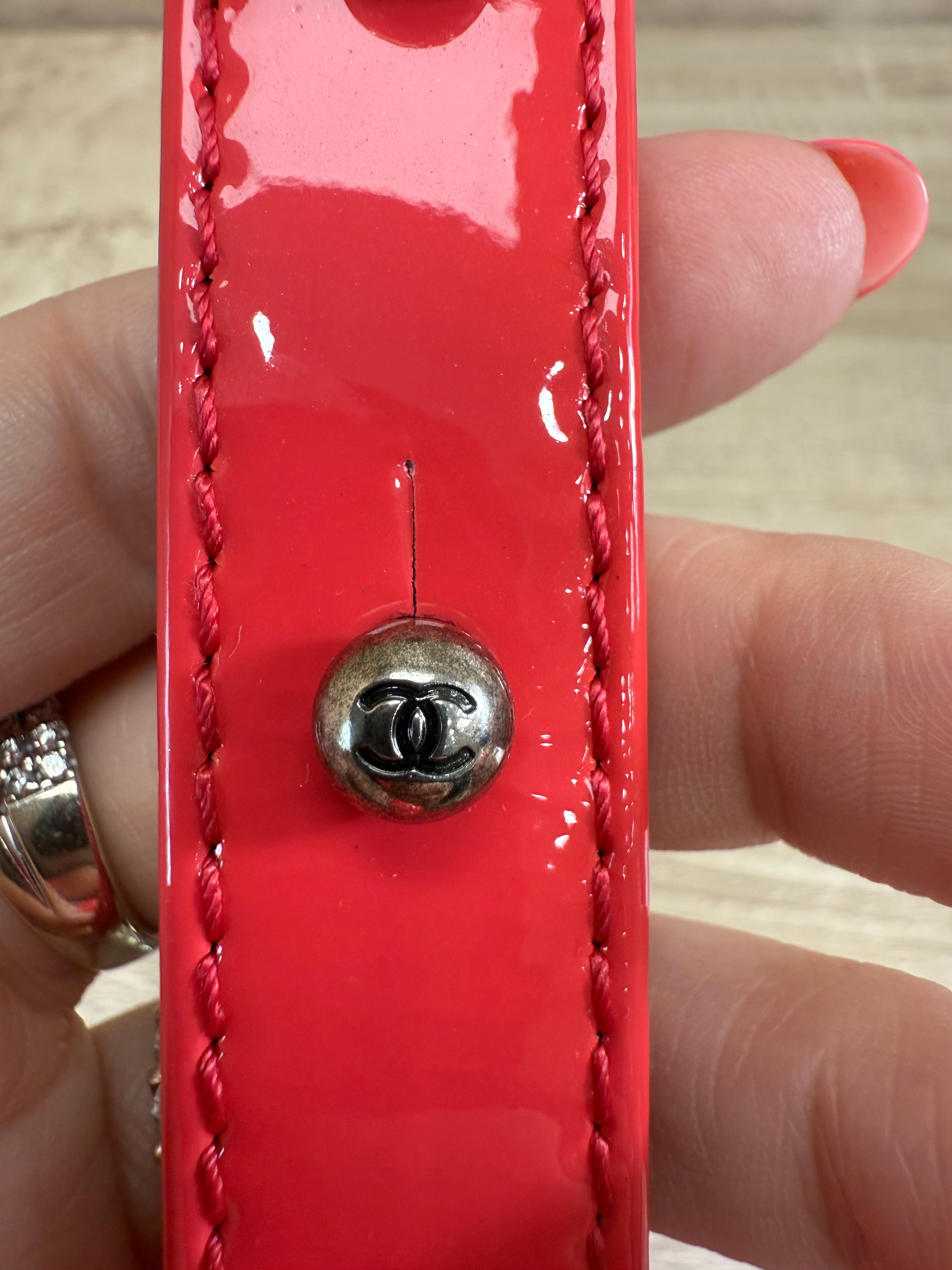 Chanel Pink Quilted Patent Leather Mini Boy Bag