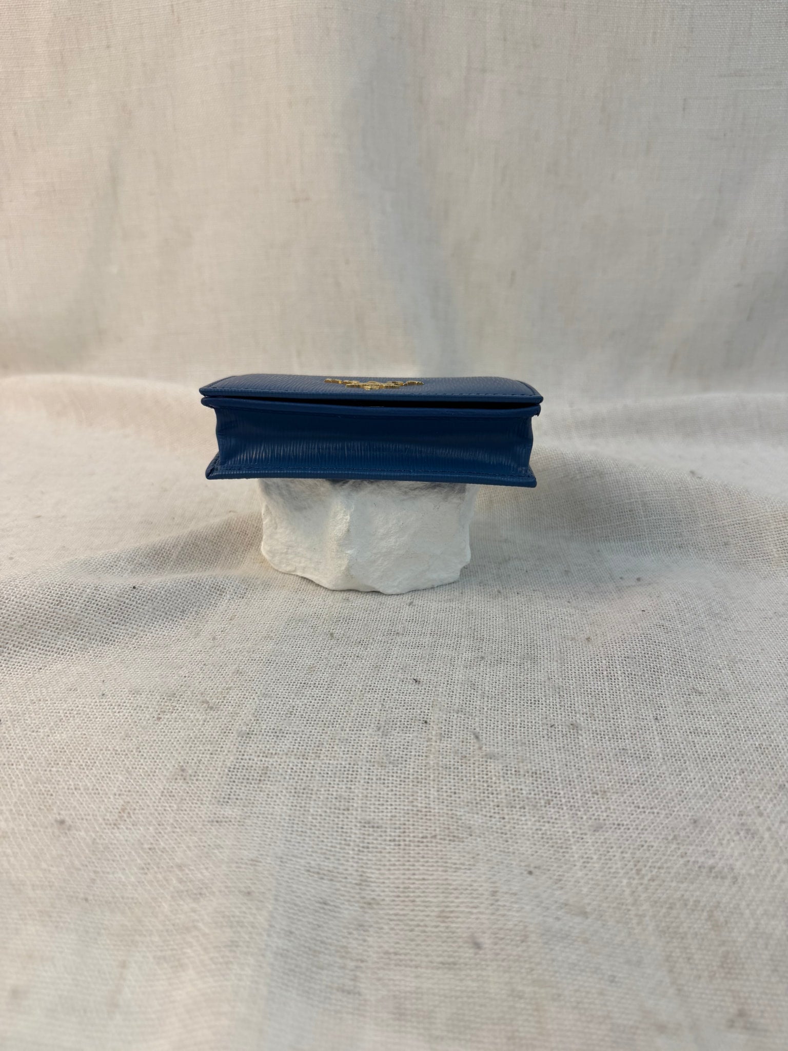 Prada Blue Leather Vitello Move Card Case