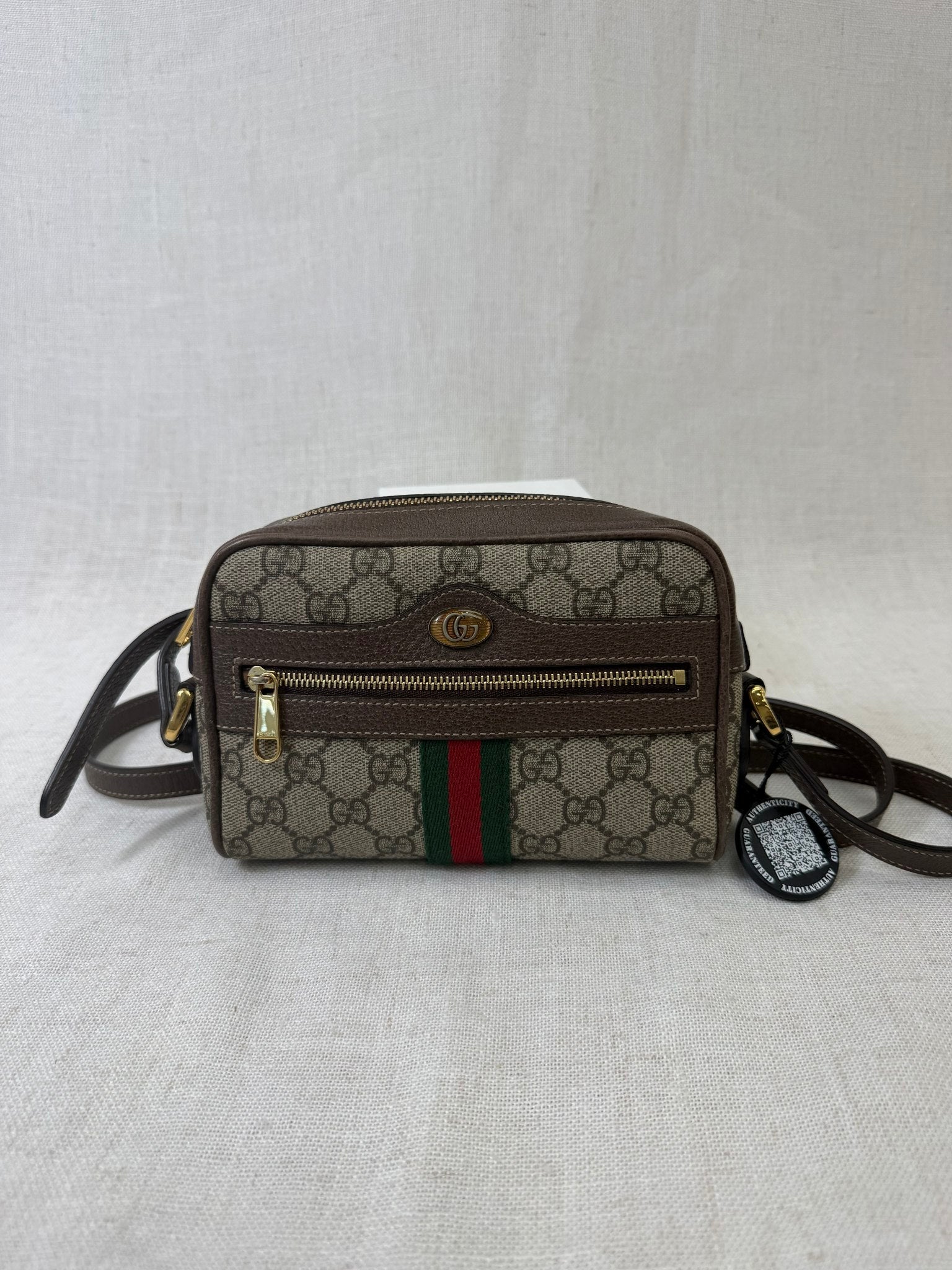 Gucci Coated Canvas Ophidia GG Supreme Crossbody Bag