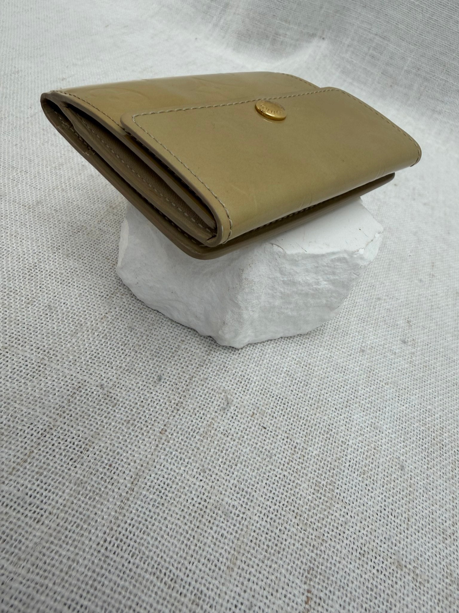 Louis Vuitton Yellow Vernis Compact Wallet