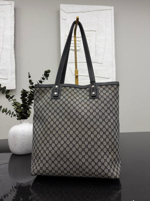 Celine Black Macadam Canvas Tote Bag