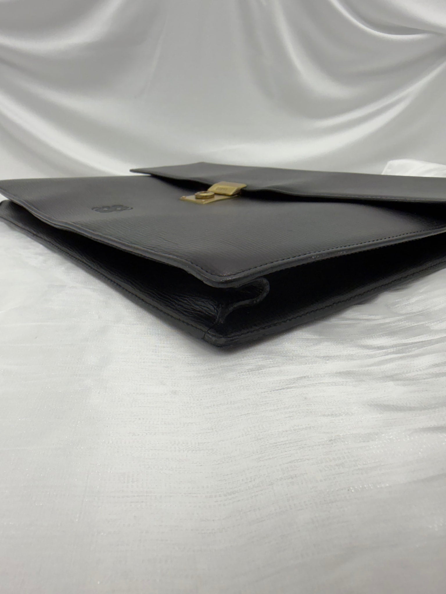 Loewe Vintage Black Leather Briefcase