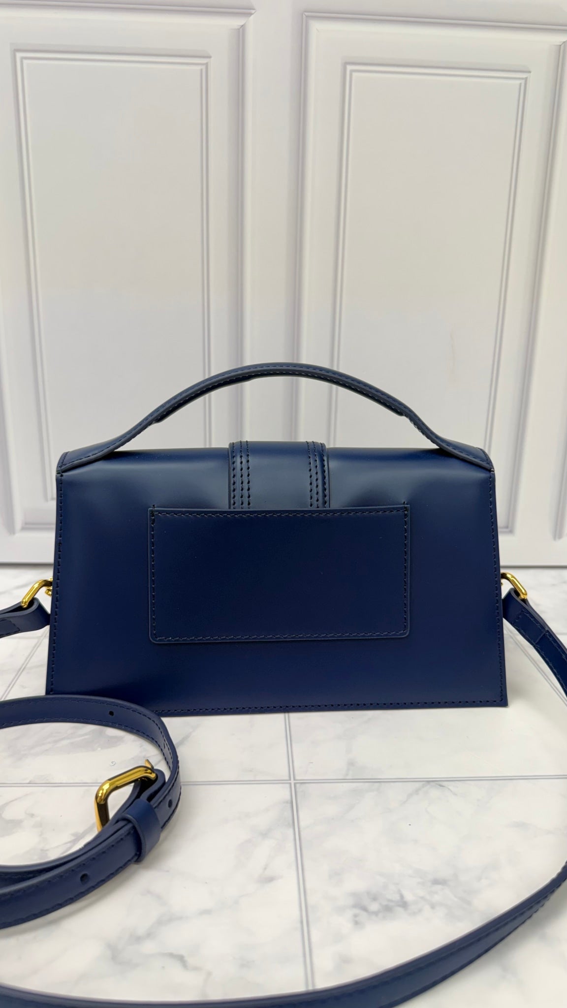 BRAND NEW - Jacquemus Cobalt Blue Leather Le Grand Bambino Handbag 2Way Handbag