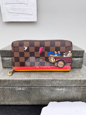 Louis Vuitton Damier Ebene Evasion Illustre Zippy Wallet