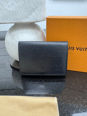 Louis Vuitton Black Epi Leather Card Case