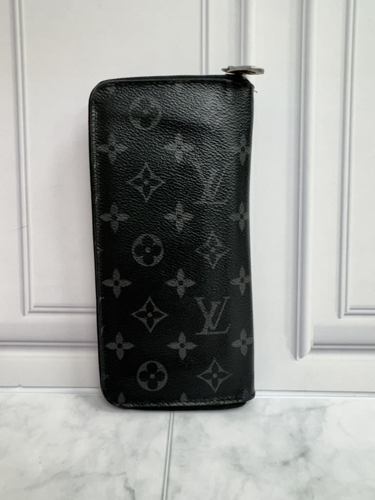 Louis Vuitton Monogram Eclipse Vertical Zippy Wallet