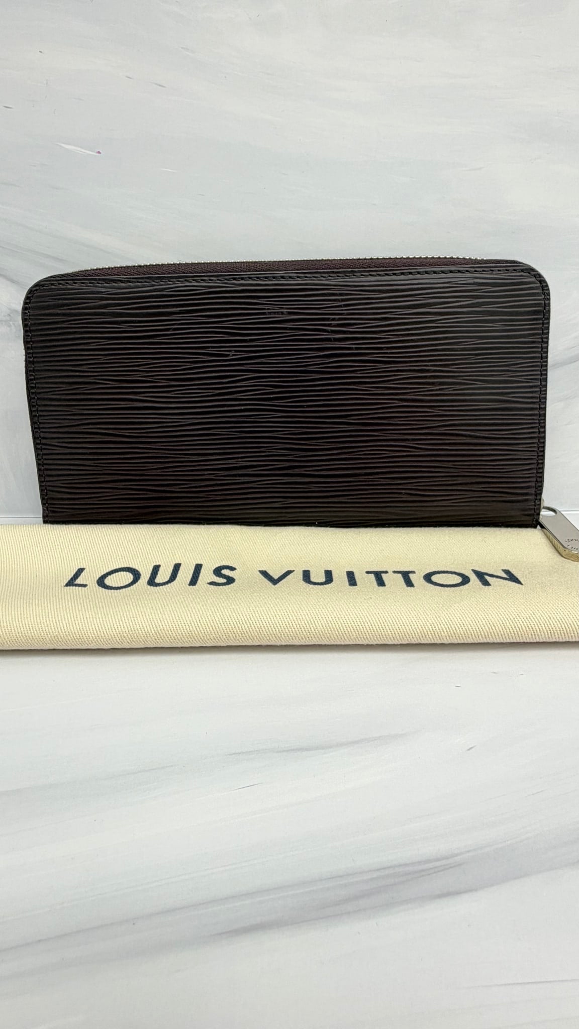Louis Vuitton Wine Epi Leather Long Zippy Wallet