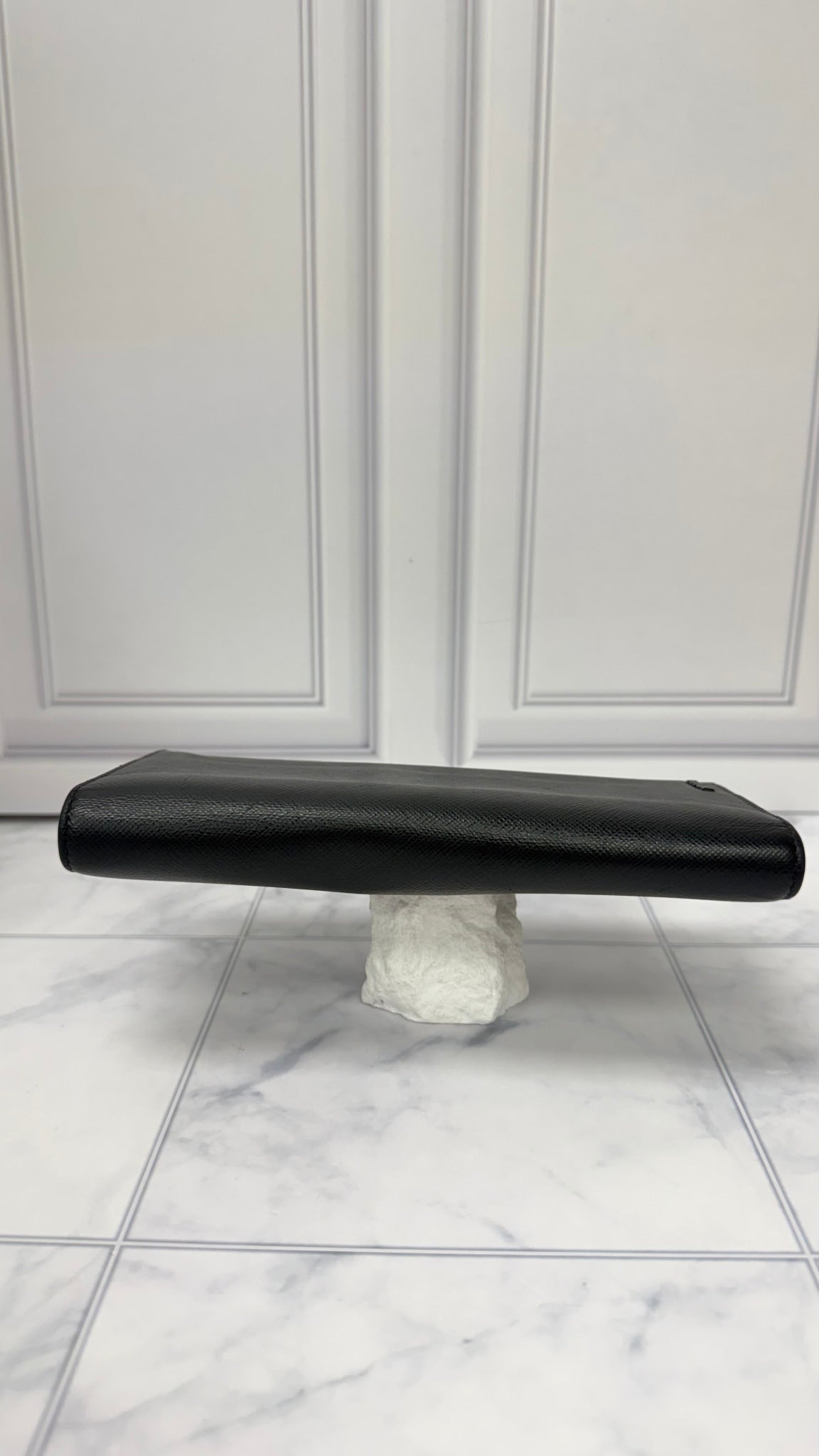 Prada Black Saffiano Leather Long Wallet