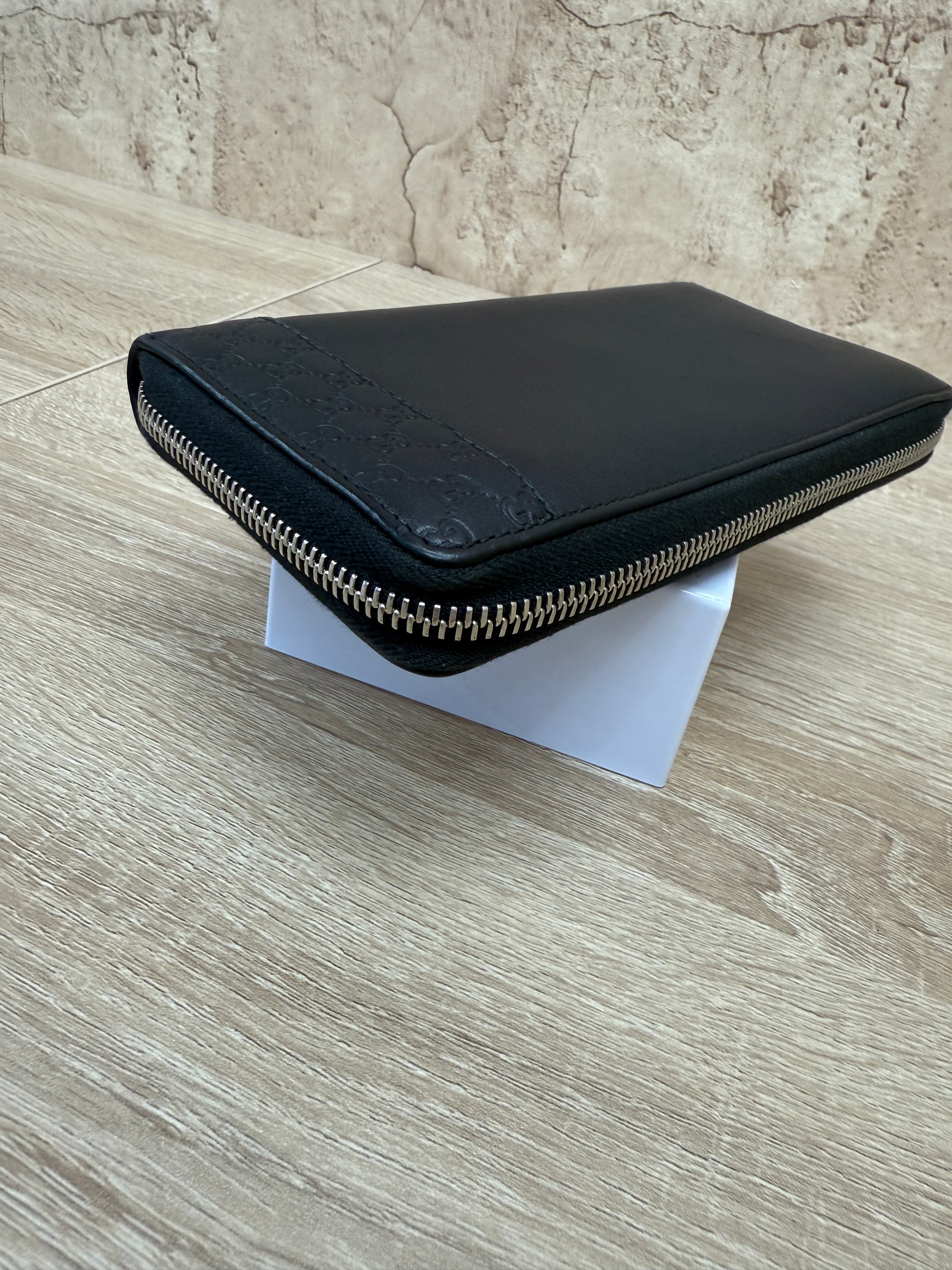 Gucci Black Microguccissima Leather Long Wallet