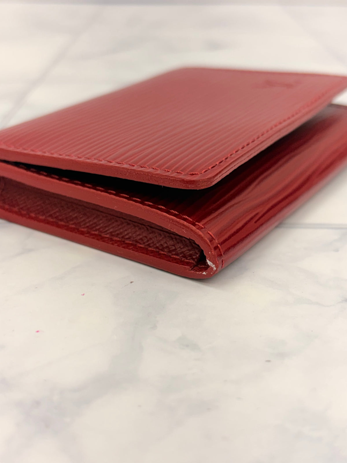 Louis Vuitton Red Epi Leather Card Case