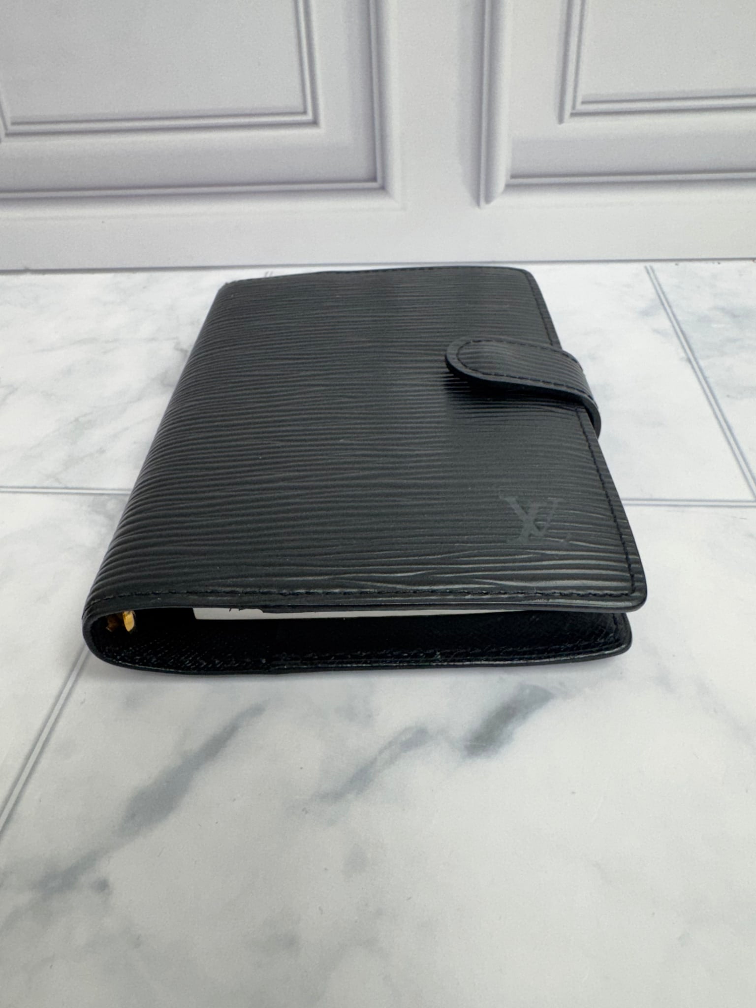 Louis Vuitton Black Epi Agenda PM