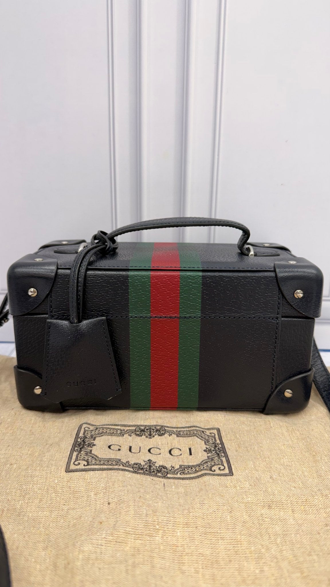 Gucci Navy Calfskin Leather Savory Watch Case 