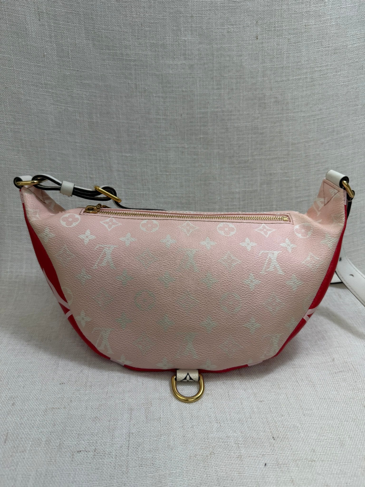 Louis Vuitton Pink Red And White Monogram Giant Bumbag 