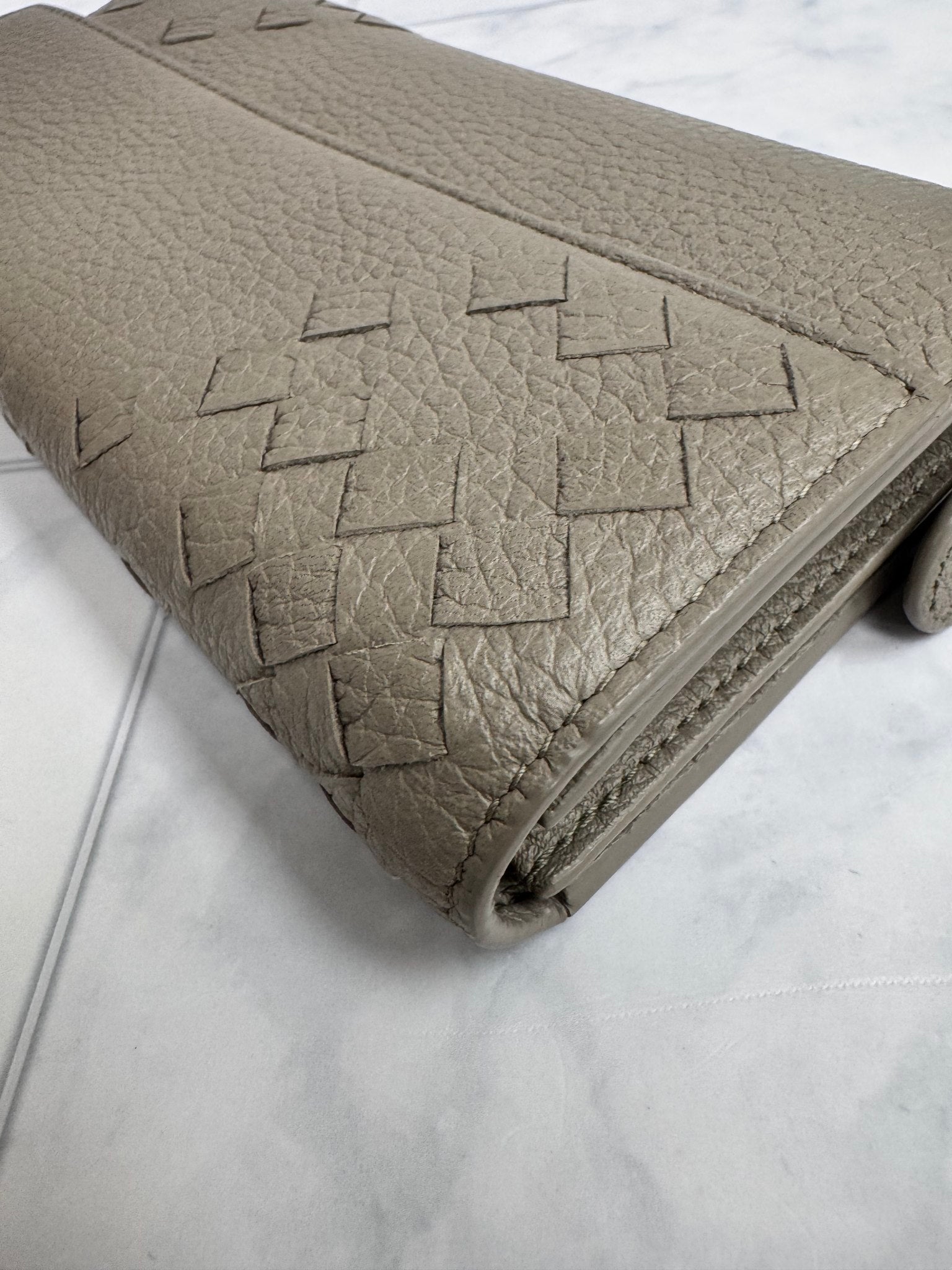 Bottega Veneta Taupe Intrecciato Leather Long Continental Wallet
