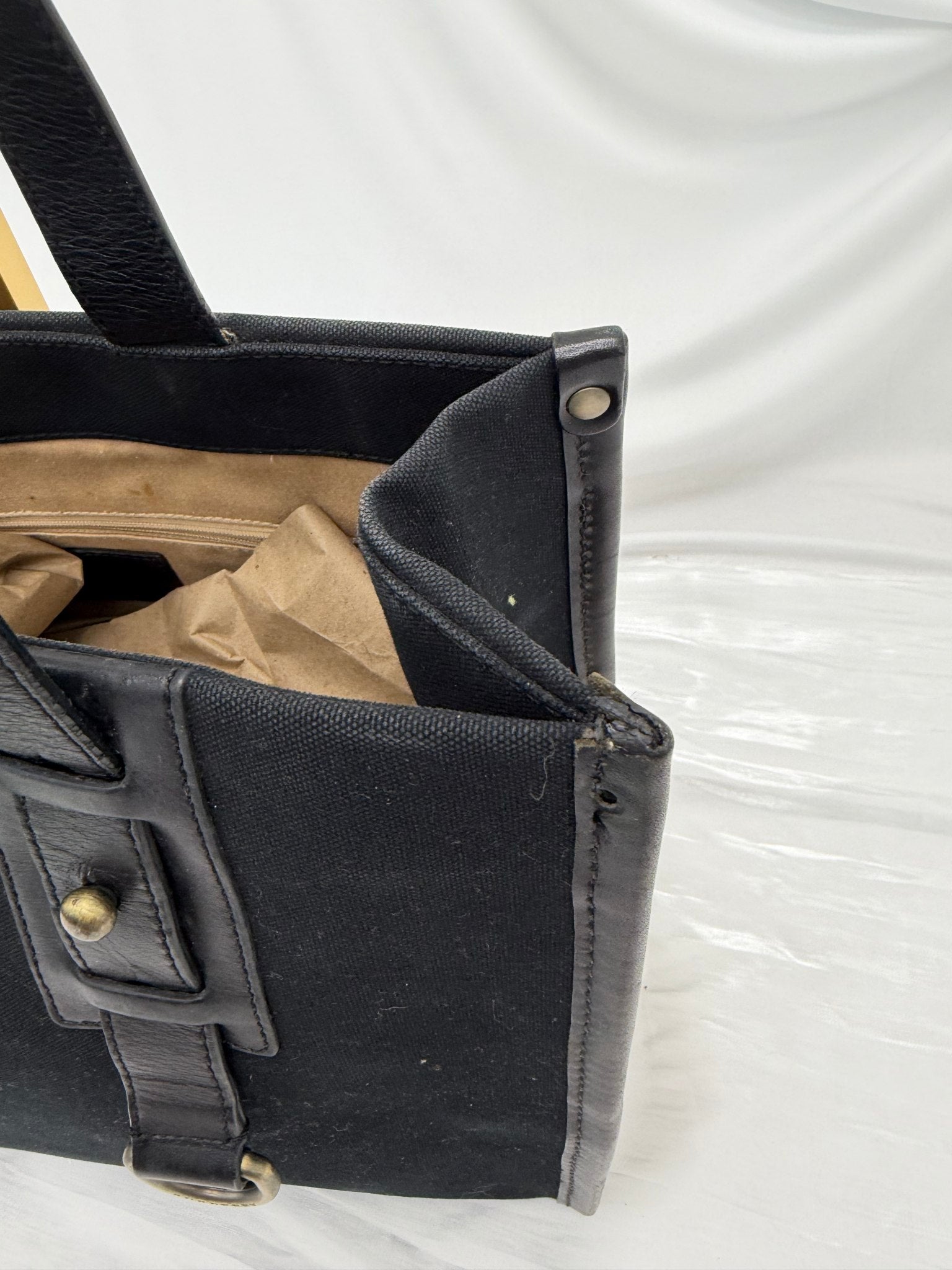 Burberry Black Canvas Tote Bag