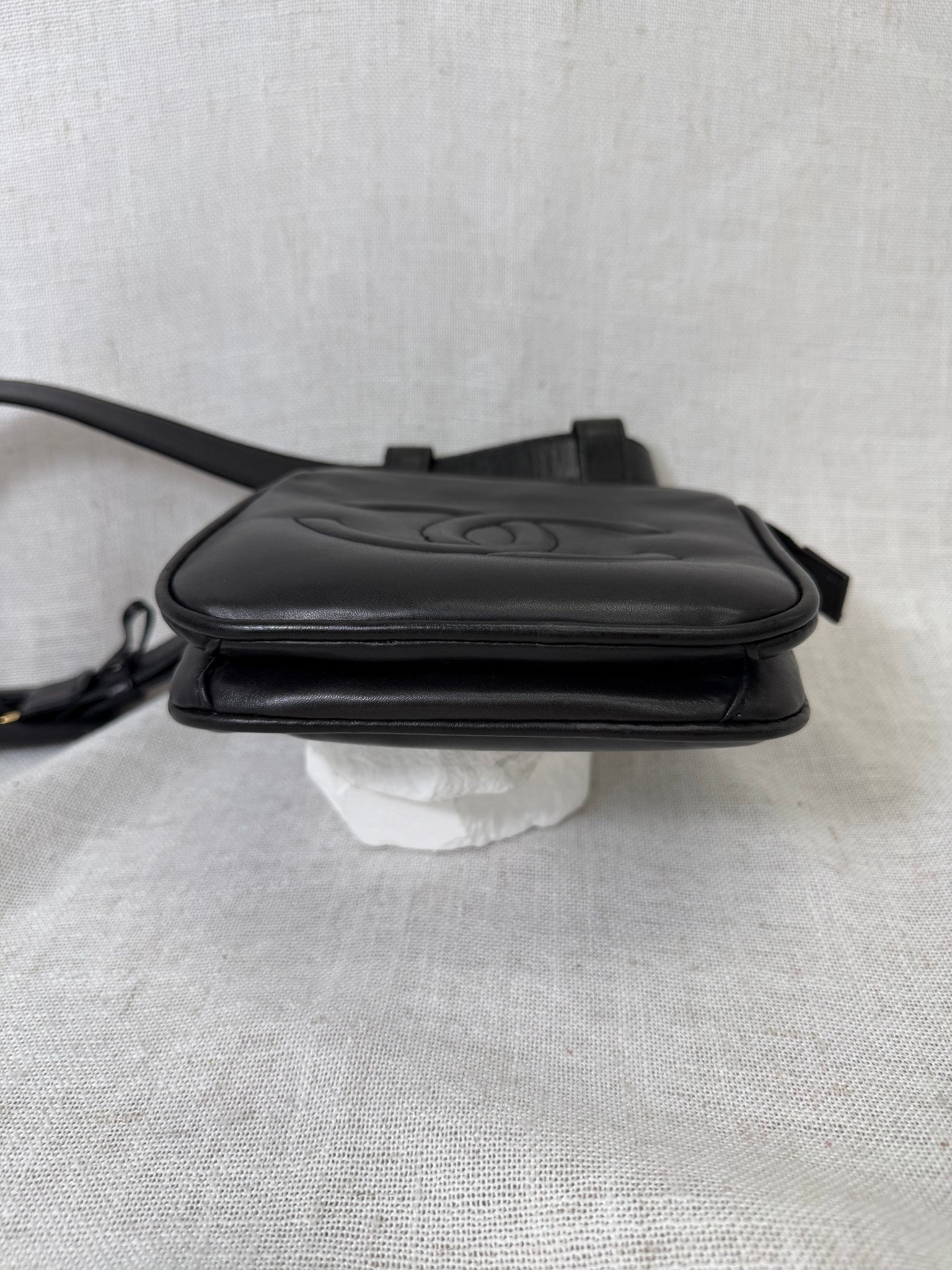 Chanel Black Lambskin Belt Bag 