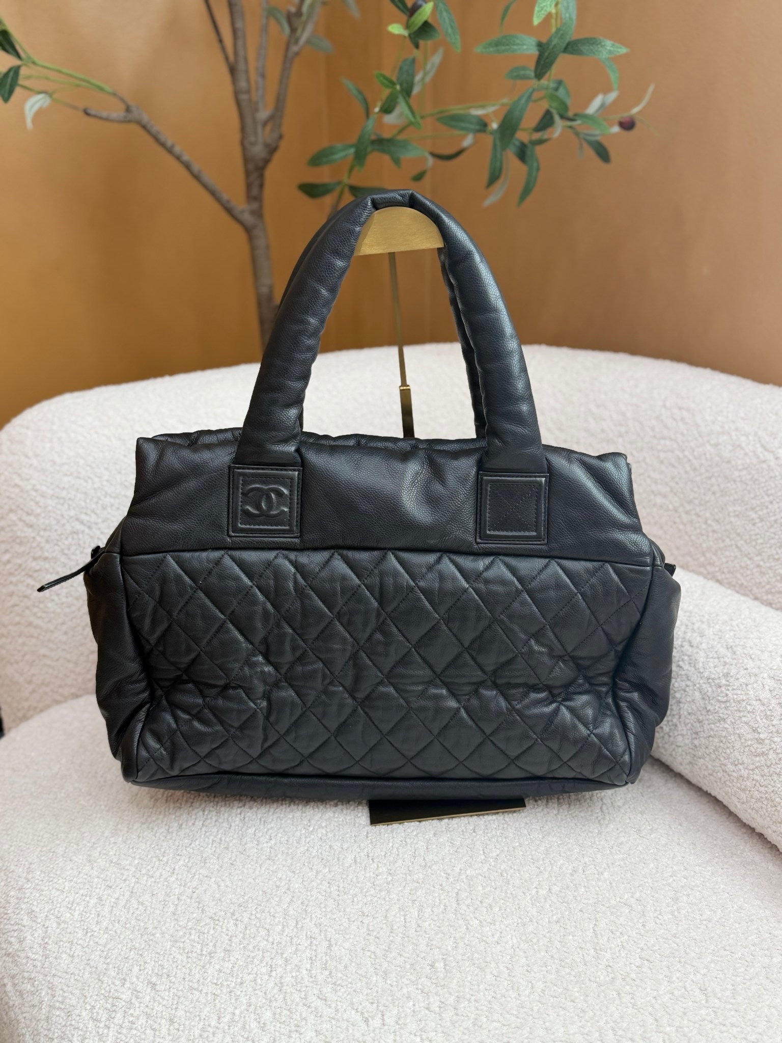 Chanel Black Caviar Leather Cocoon Tote