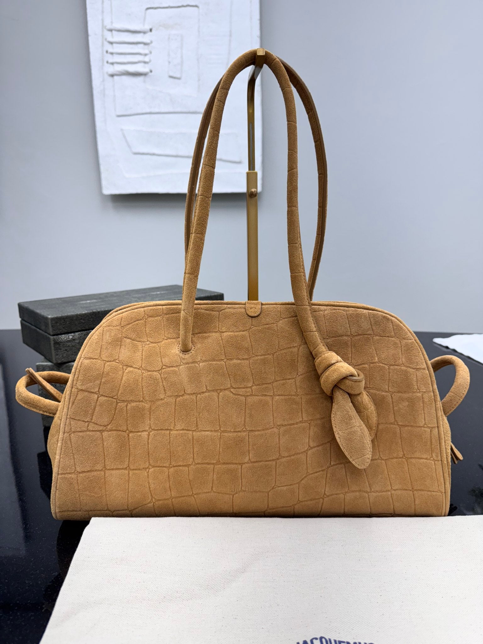 BRAND NEW - Jacquemus Camel Suede Leather Le Turismo Shoulder Bag
