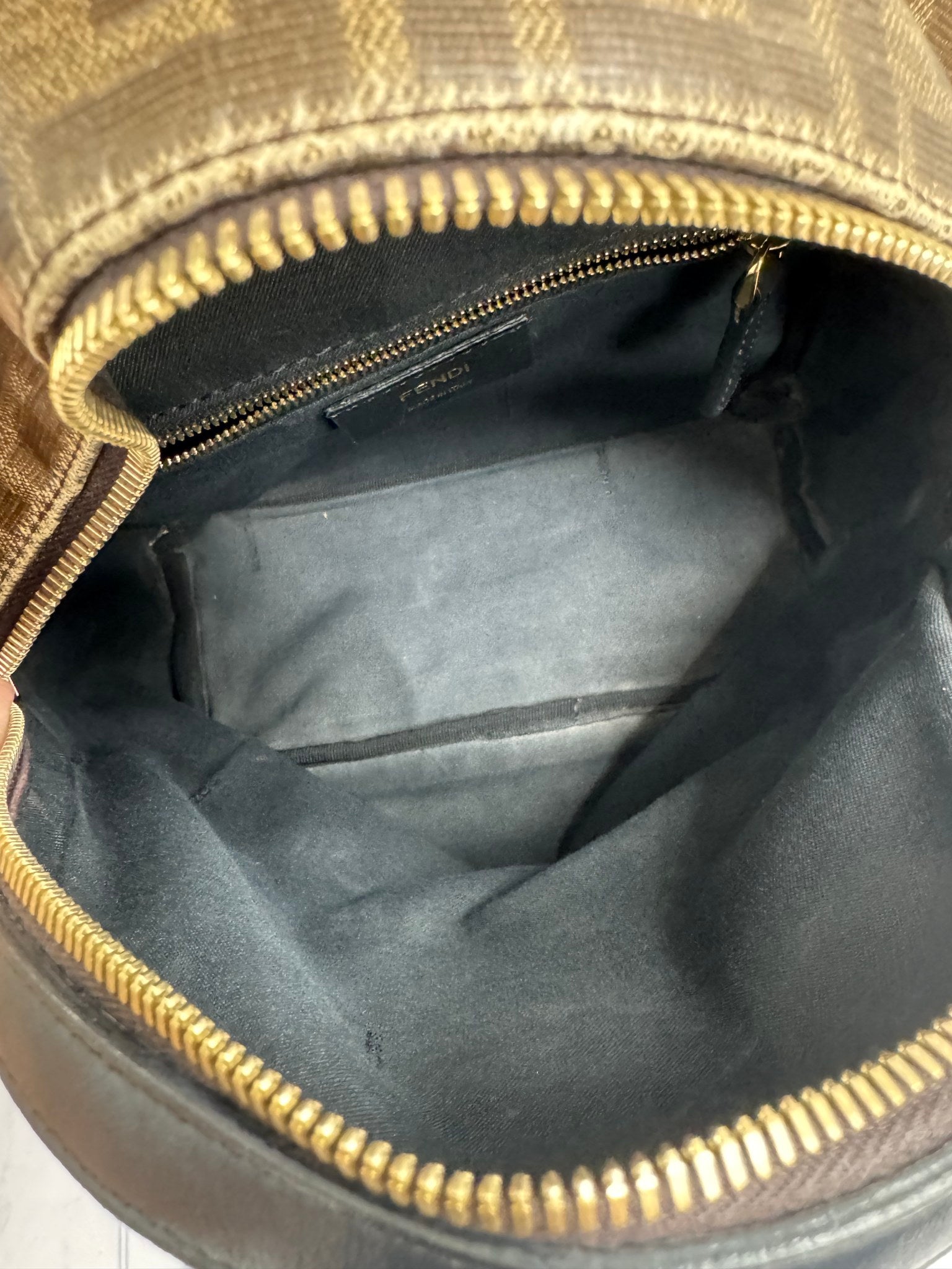 Fendi Brown Zucca Coated Canvas Mini Backpack