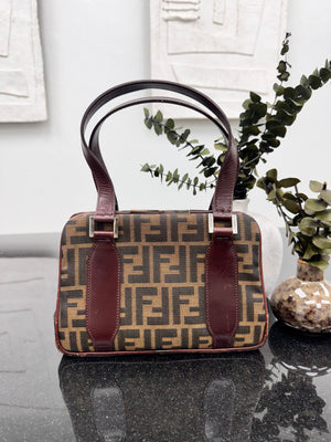 Fendi Brown Zucca Canvas Handbag
