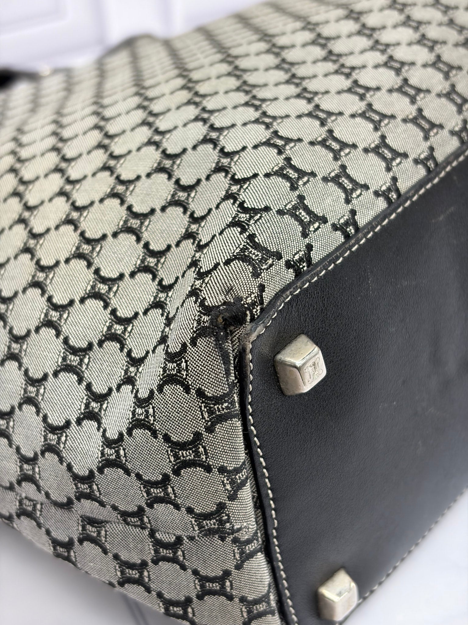 Celine Black Macadam Canvas Tote Bag