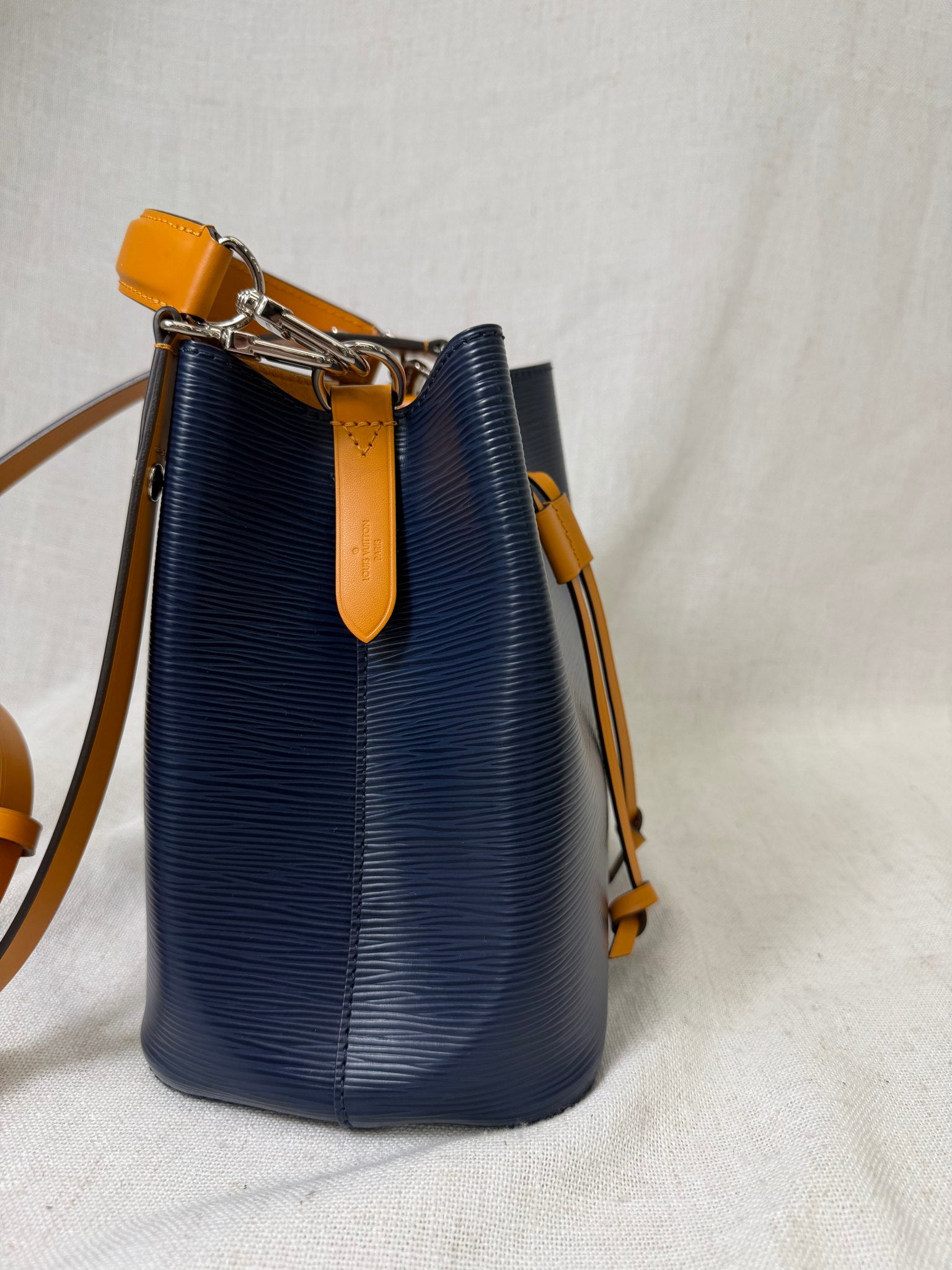 LIKE NEW - Louis Vuitton Navy Epi Leather Neon BB Handbag 