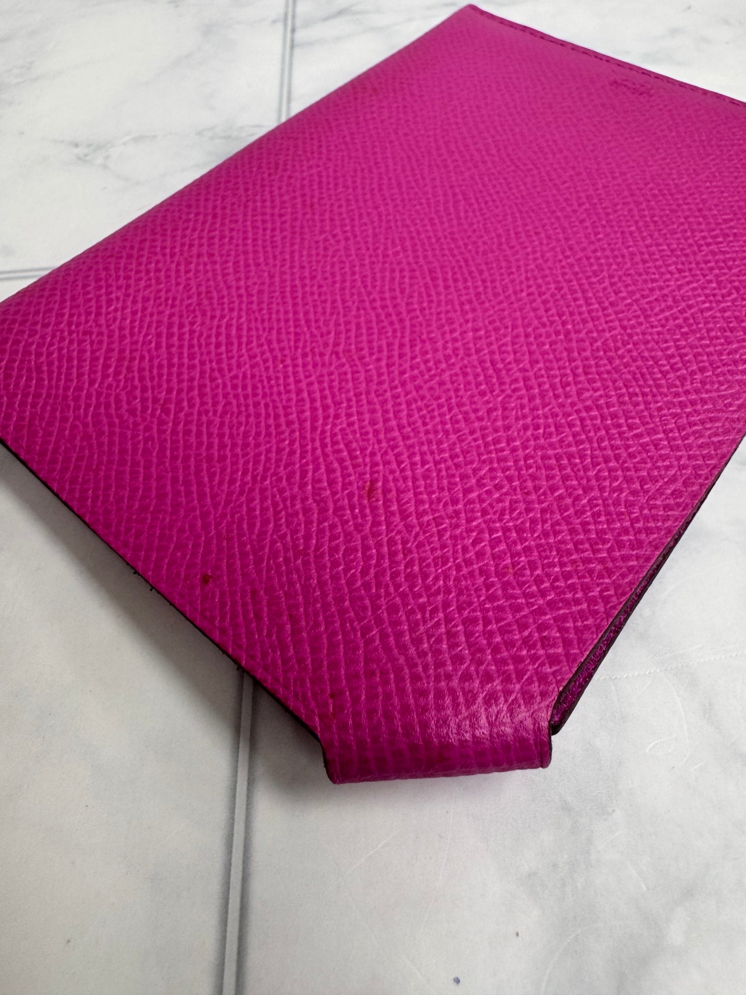 Hermes Fuchsia Epsom Tarmac Passport Holder