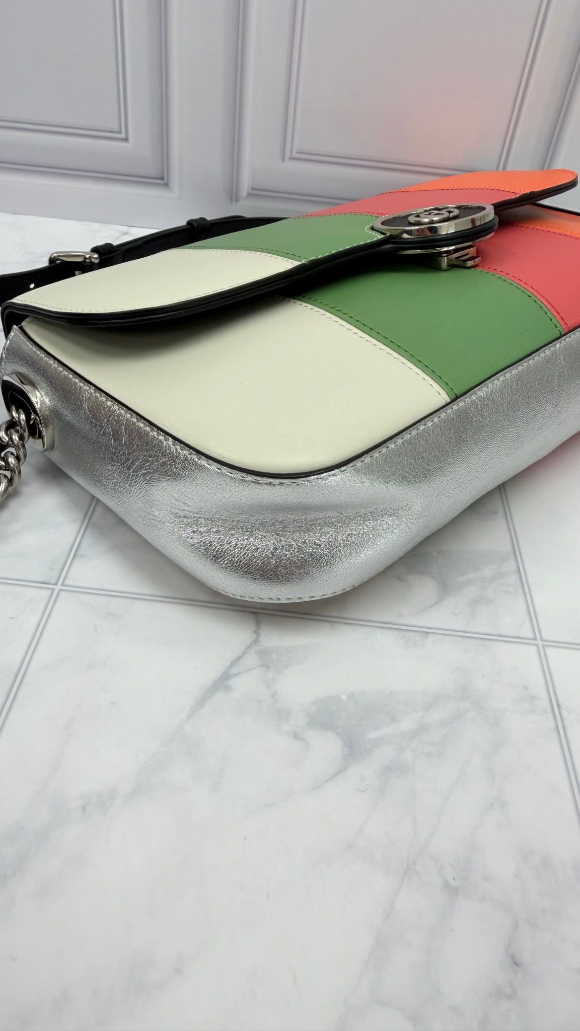 Gucci Multicolored Leather Petite GG Small Shoulder Bag