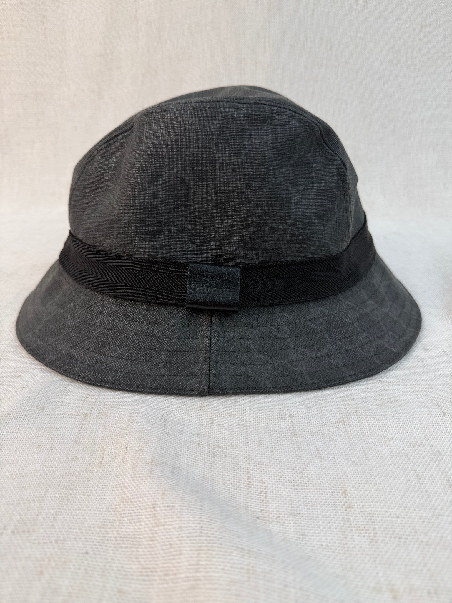 Gucci Black Leather Bucket Hat