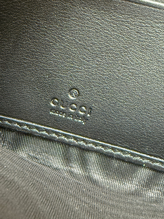 Gucci Black Microguccissima Leather Long Wallet